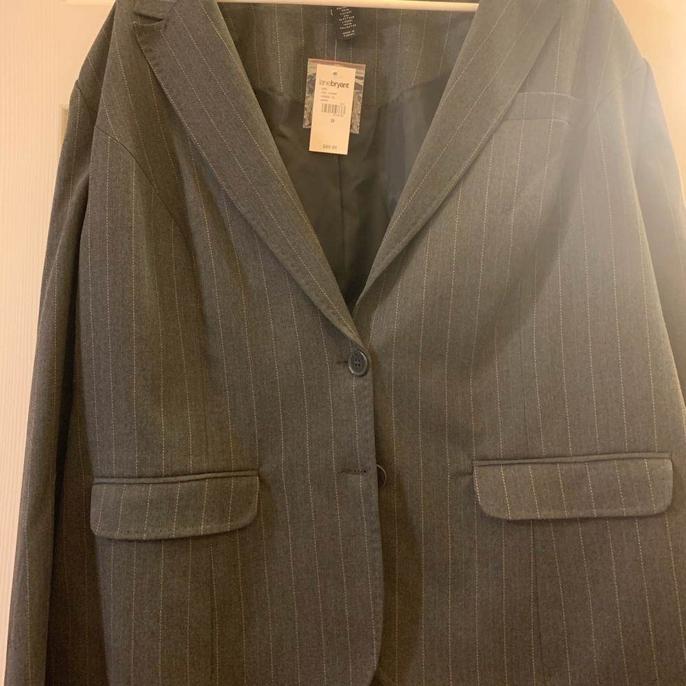 Gray Pinstripe Blazer